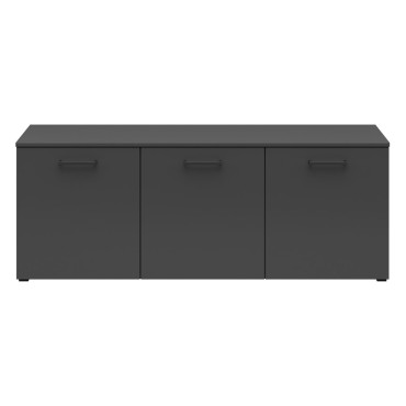 Komoda MultiDo 140 cm z 3 drzwiami grafitowa
