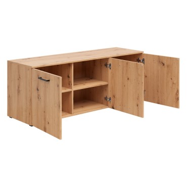 Komoda MultiDo 140 cm z 3 drzwiami dąb artisan