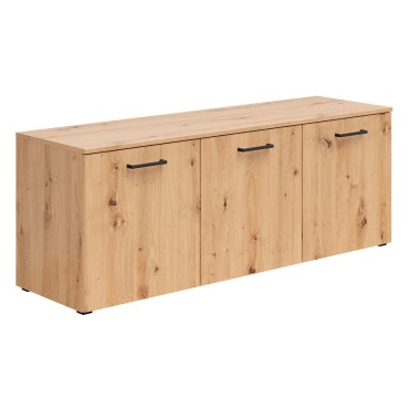 Komoda MultiDo 140 cm z 3 drzwiami dąb artisan