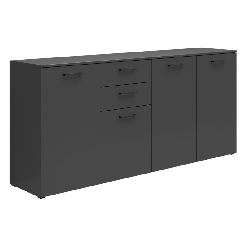Komoda MultiDo 180 cm z 4 drzwiami i 2 szufladami grafit