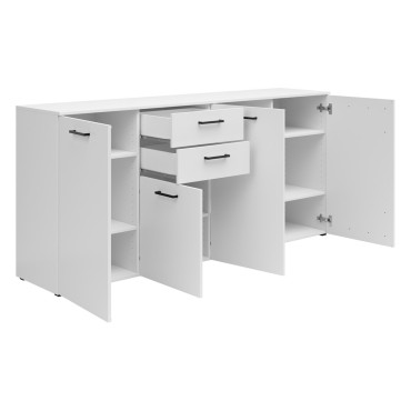 Komoda MultiDo 180 cm z 4 drzwiami i 2 szufladami biały