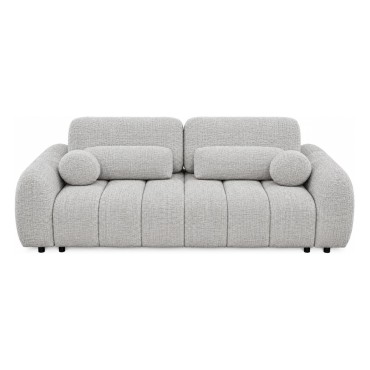 Sofa trzyosobowa Bubble rozkładana z pojemnikiem szara