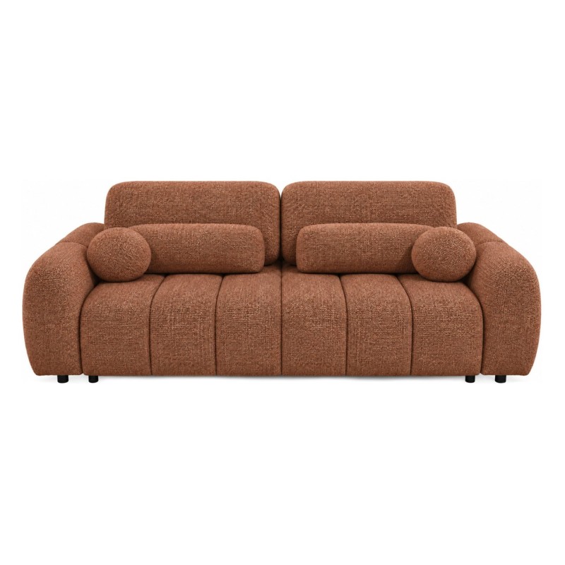 Sofa trzyosobowa Bubble rozkładana z pojemnikiem terakota