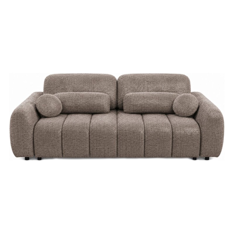 Sofa trzyosobowa Bubble rozkładana z pojemnikiem brązowa