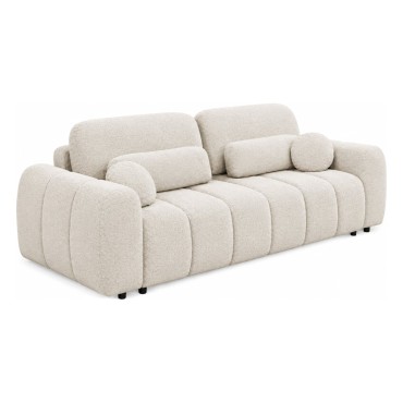 Sofa trzyosobowa Bubble rozkładana z pojemnikiem taupe