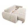 Sofa trzyosobowa Bubble rozkładana z pojemnikiem taupe
