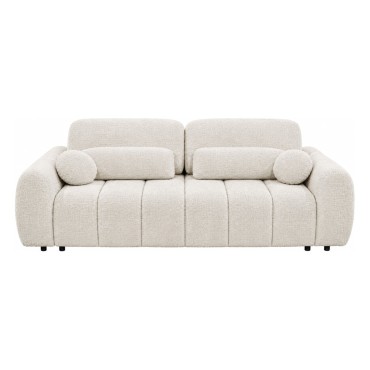 Sofa trzyosobowa Bubble rozkładana z pojemnikiem taupe