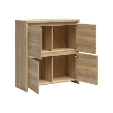 Szafka Kaspian 105 cm czterodrzwiowa dąb mauvella