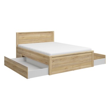 Łóżko Kaspian T 160x200 dąb mauvella