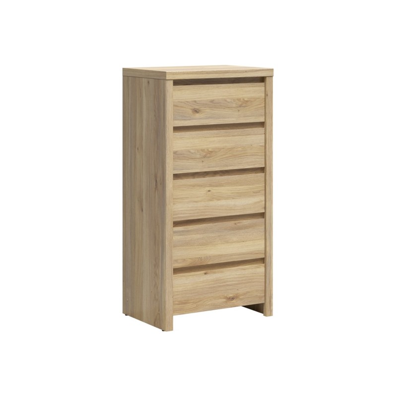 Komoda Kaspian 56 cm z 5 szufladami dąb mauvella