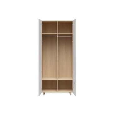 Szafa dwudrzwiowa Calm 90 cm dąb lindberg/beż piaskowy