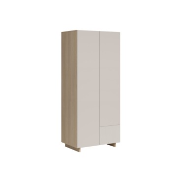 Szafa dwudrzwiowa Calm 90 cm dąb lindberg/beż piaskowy