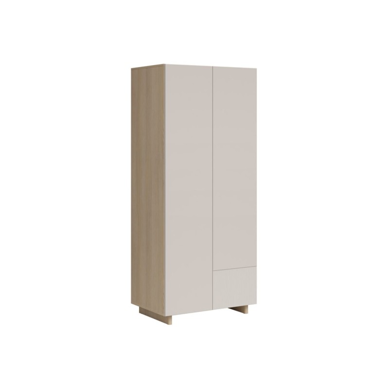 Szafa dwudrzwiowa Calm 90 cm dąb lindberg/beż piaskowy