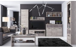 System JAZZ regał 2d1s  kasztan nairobi / onyx