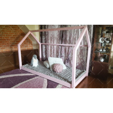 Łóżko domek Bella w stylu skandynawskim Różowe