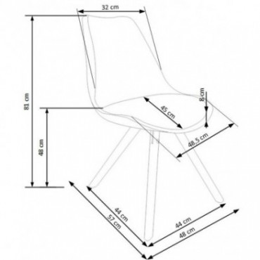 K201 krzesło białe 