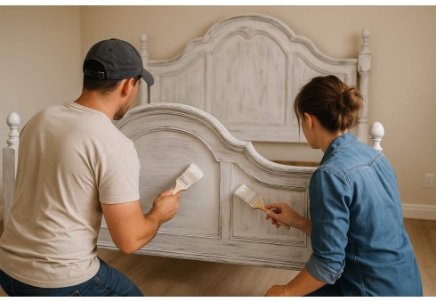 Malowanie mebli na biało z przecierką - poradnik krok po kroku