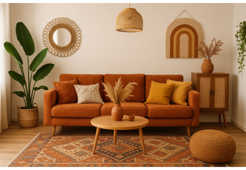 Kolor boho we wnętrzach - jak go łączyć i gdzie sprawdzi się najlepiej?