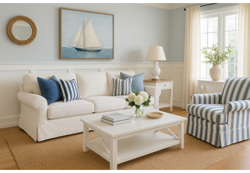 Styl hampton w bloku - jak wprowadzić elegancki nadmorski klimat?