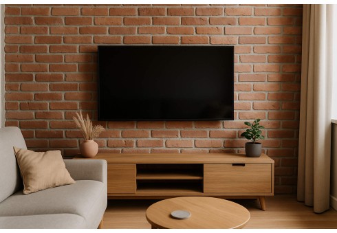 Czy cegła na ścianie z telewizorem to dobre rozwiązanie?